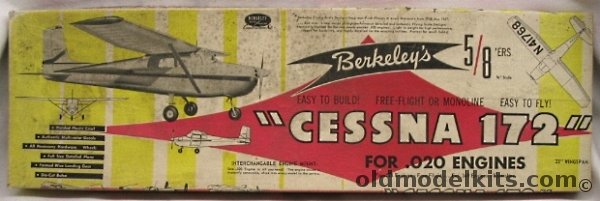 Berkeley Cessna 172 Early Style 23 Inch Wingspan, 24-2 plastic model kit